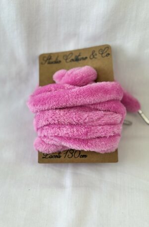Lacets fantaisies « Pilou » rose 130 cm