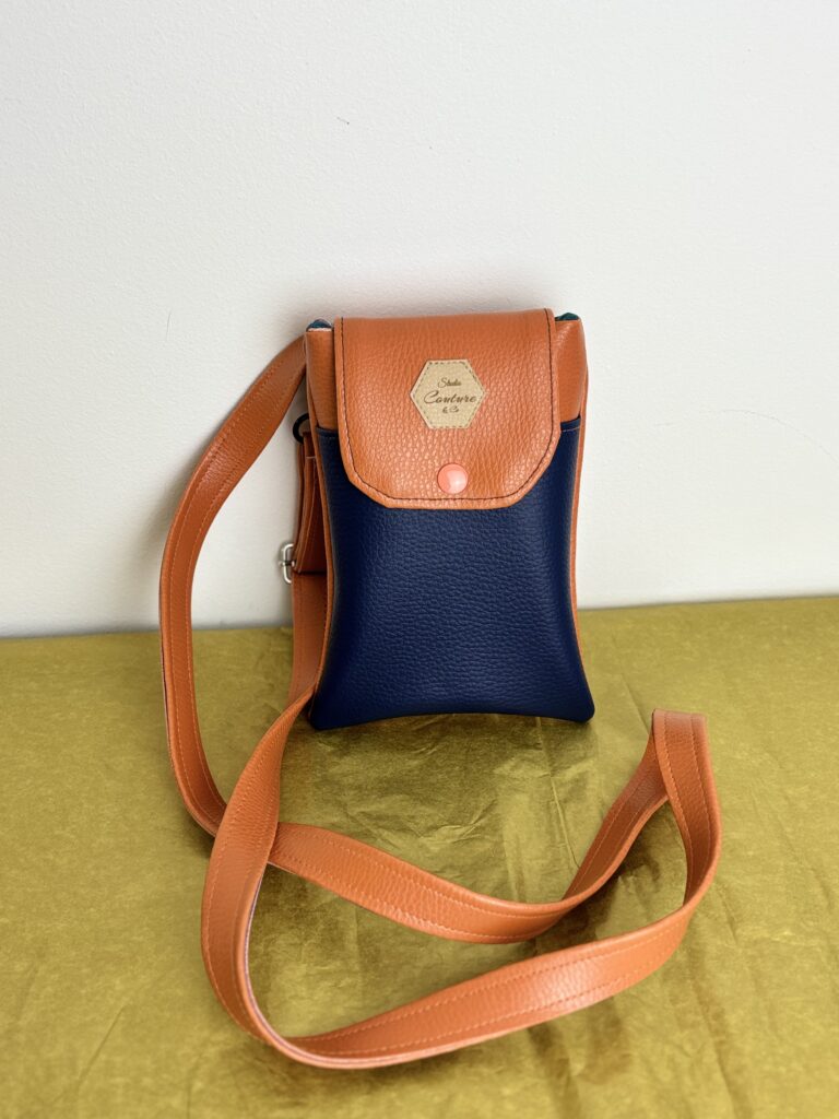 sac bandoulière téléphone femme en similicuir fabriqué en France