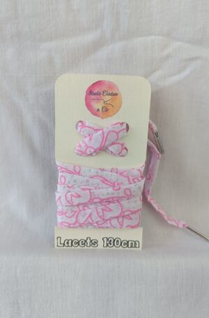 Lacets de chaussures originaux « Fleurs roses »