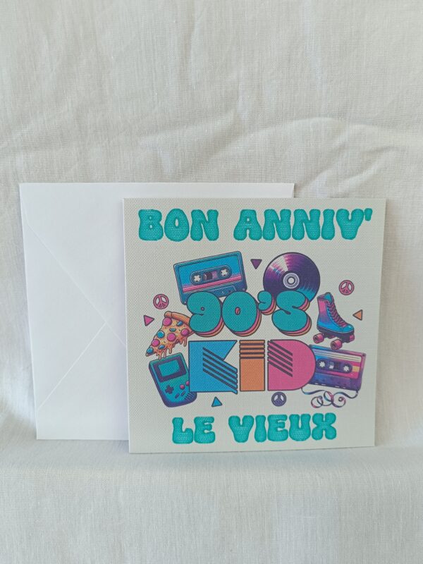 Carte de vœux rétro années 90/2000 faite main – Studio Couture & Co