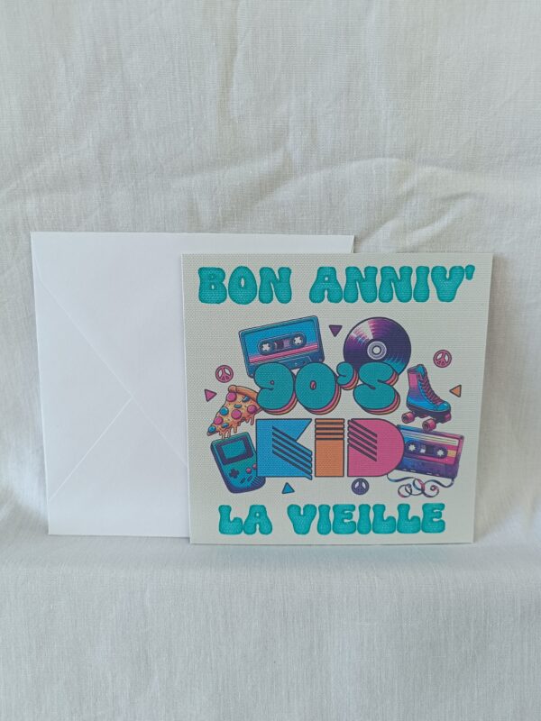 Carte de vœux rétro années 90/2000 faite main – Studio Couture & Co